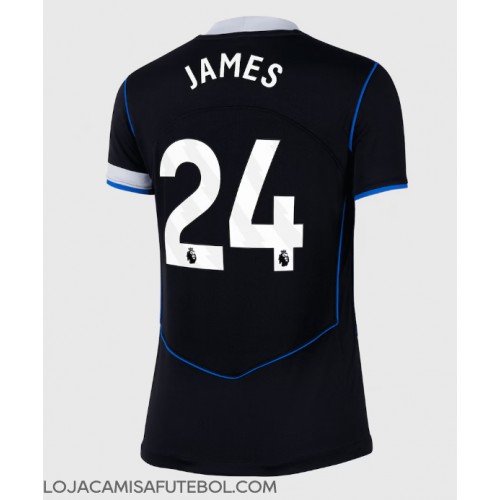 Camisa de Futebol Chelsea Reece James #24 Equipamento Alternativo Mulheres 2025-26 Manga Curta